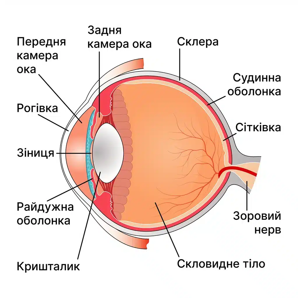 Будова ока людини